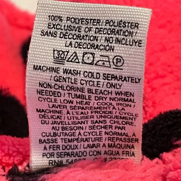 Victoria's Secret Bright PINK Women's XS Polka Dot Thick Soft Fleece Robe - Picture 9 of 16